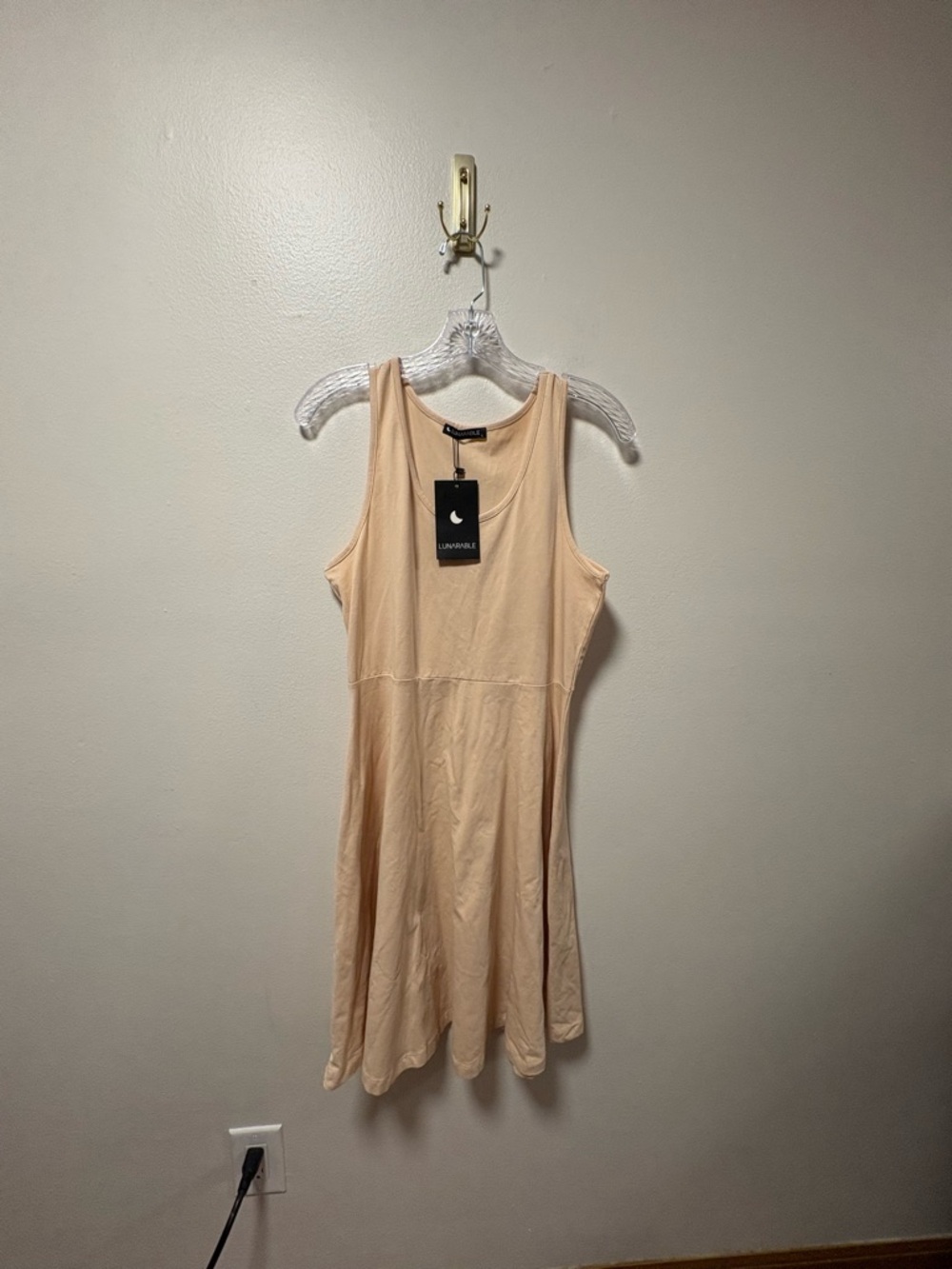 NWT Lunarable tank dress with just above knee length skirt soft stretchy casual